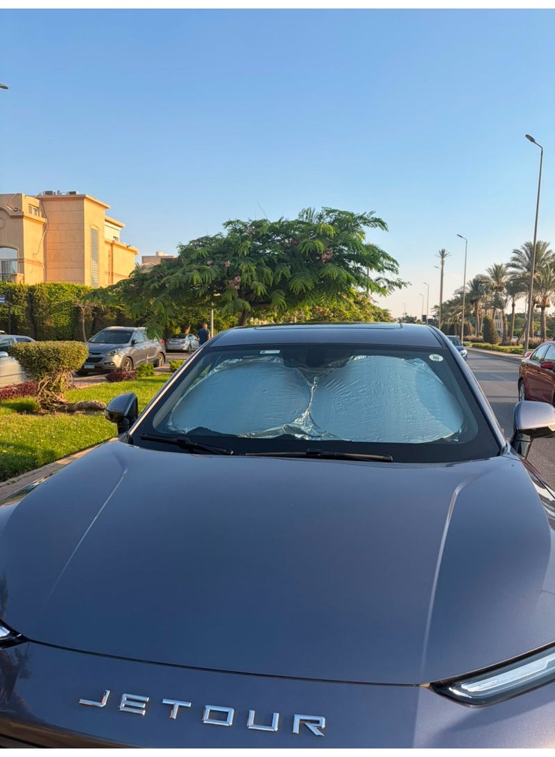 silver car sun shade - Image 2