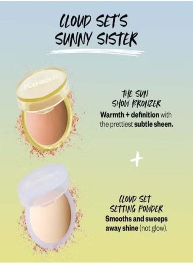 كوساس ذا صن شو جلووي ورمث بودرة برونزر مخبوزة خالية من التلك، باراديس - برونزي متوسط ​​غامق 6 جرام - متألق، توهج طبيعي - Image 5