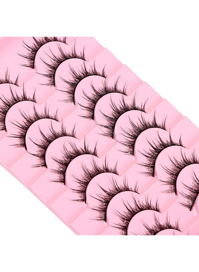 DSLONG - Manga Lashes Natural Look Anime Lashes Japanese Cosplay Lashes Wispy Mink Eyelashes Diy Eyelash Extensions Cluster Lashes Soft Reusable - Image 1