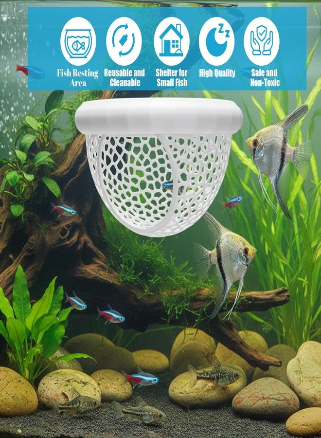 Yolev Floating Betta Hide, Shrimp Cave, Aquarium Hammock, Feeder, and Safe Resting Spot, Betta Fish Tank Accessories for Stress-Free Fish Tanks - Image 3