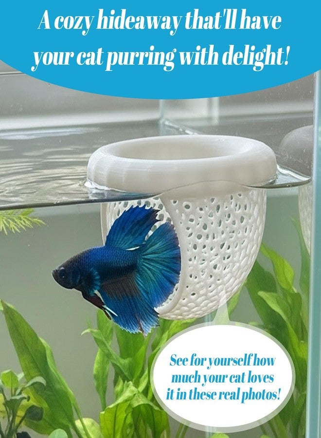 Yolev Floating Betta Hide, Shrimp Cave, Aquarium Hammock, Feeder, and Safe Resting Spot, Betta Fish Tank Accessories for Stress-Free Fish Tanks - Image 4