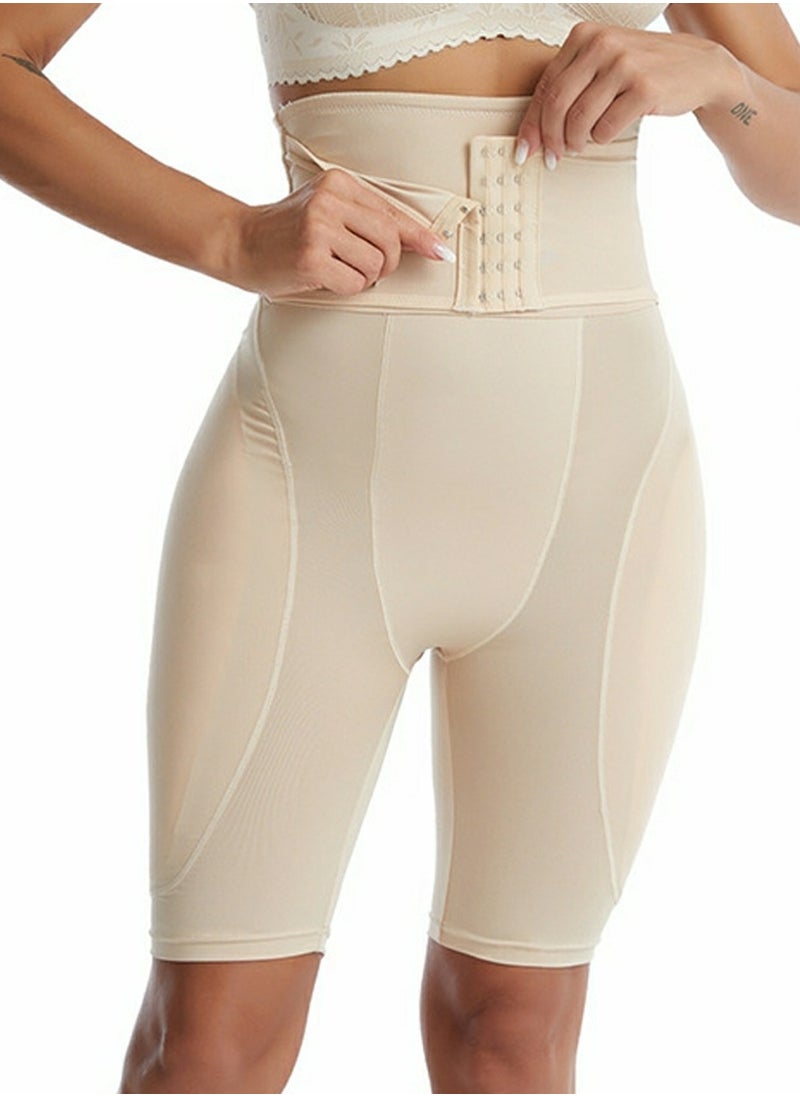 Loquat - Womens Body Shaper Tummy Control Boxer Briefs Solid Color High Raise Shapewear Underwear Beige - Image 1