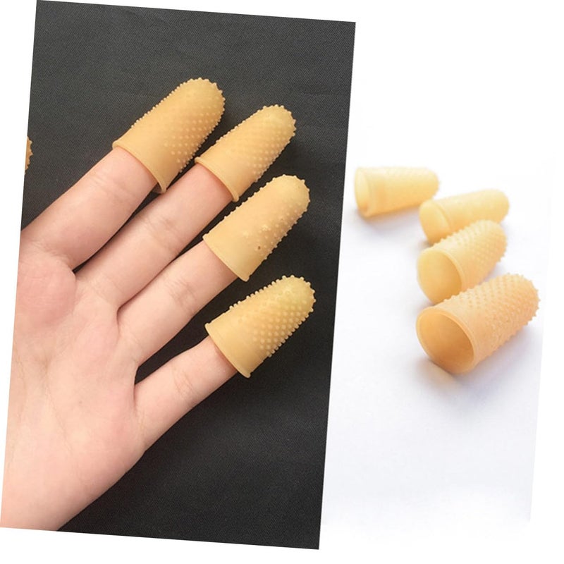 Anti Static Finger Caps Non Skid for Counting Crafting Sewing Yellow 4X2 4CM 25 Pieces - Image 3
