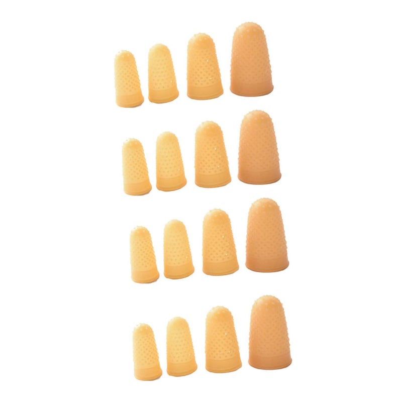Anti Static Finger Caps Non Skid for Counting Crafting Sewing Yellow 4X2 4CM 25 Pieces - Image 2