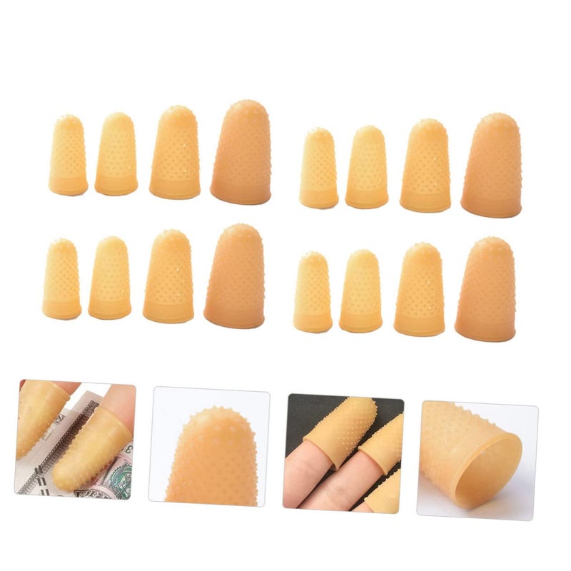 Anti Static Finger Caps Non Skid for Counting Crafting Sewing Yellow 4X2 4CM 25 Pieces - Image 4