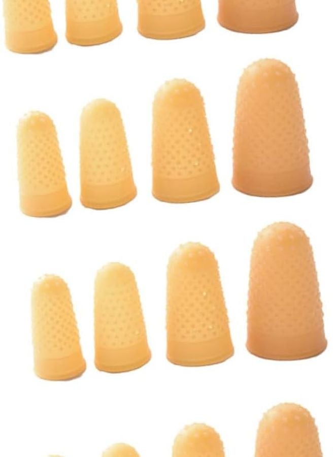 Anti Static Finger Caps Non Skid for Counting Crafting Sewing Yellow 4X2 4CM 25 Pieces - Image 1