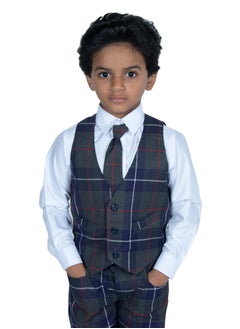 Kindergarten school uniform for boys - Check Grey