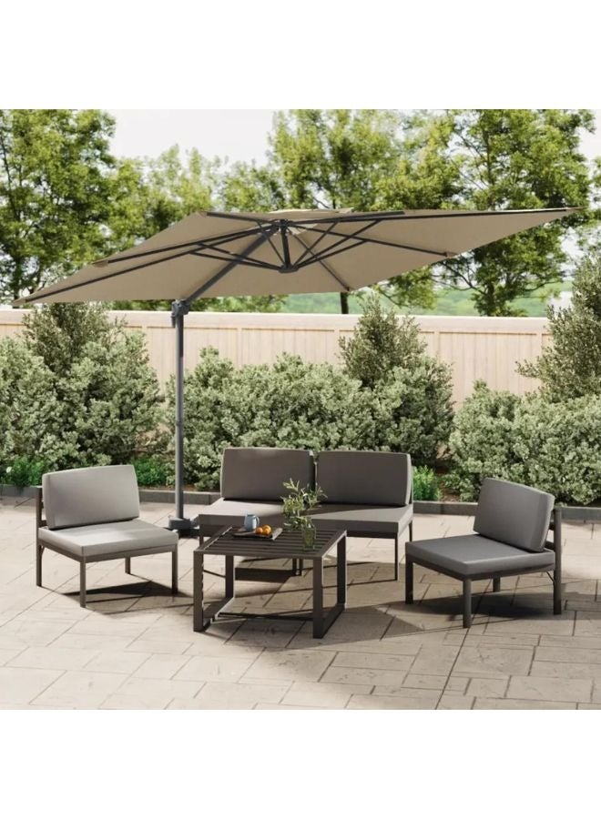 vidaxl vidaXL Double Top Cantilever Umbrella Taupe 400x300 cm  - Image 1