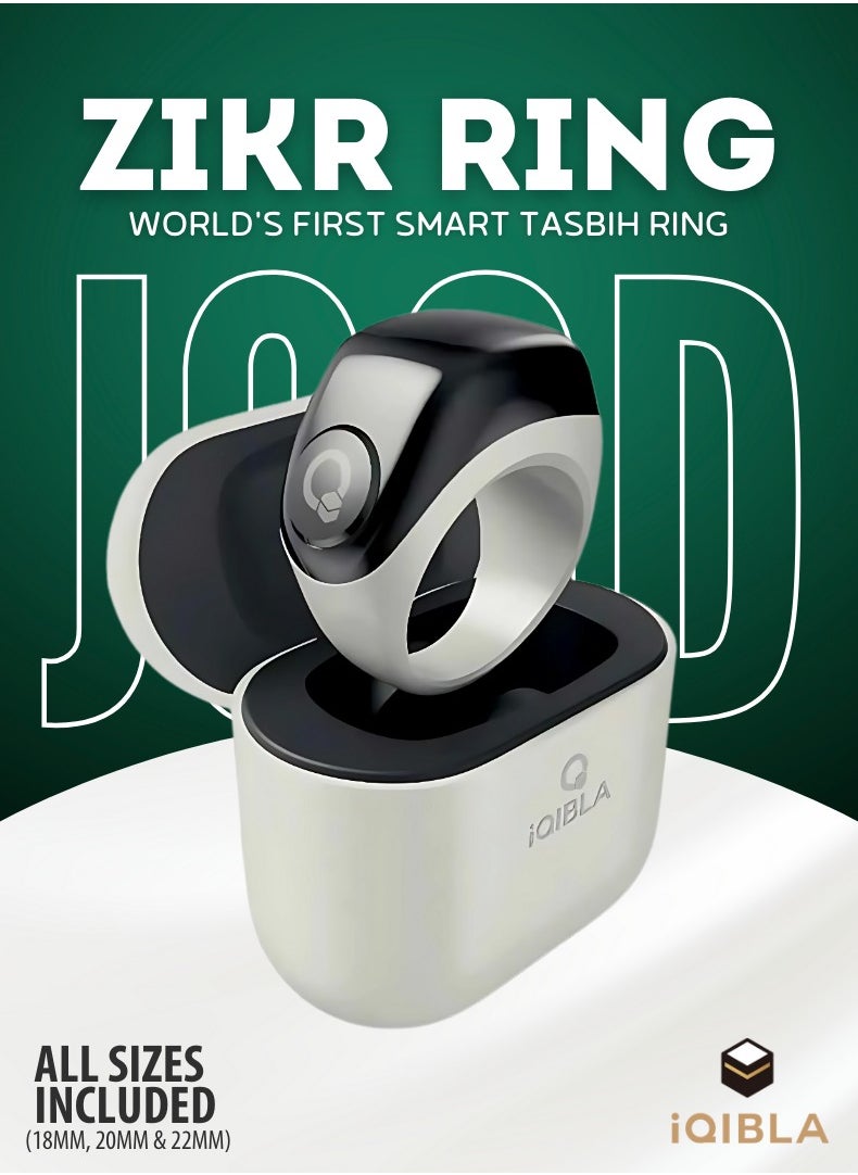 iQIBLA Smart Zikr Ring - JOOD | Grey Edition  - Image 1