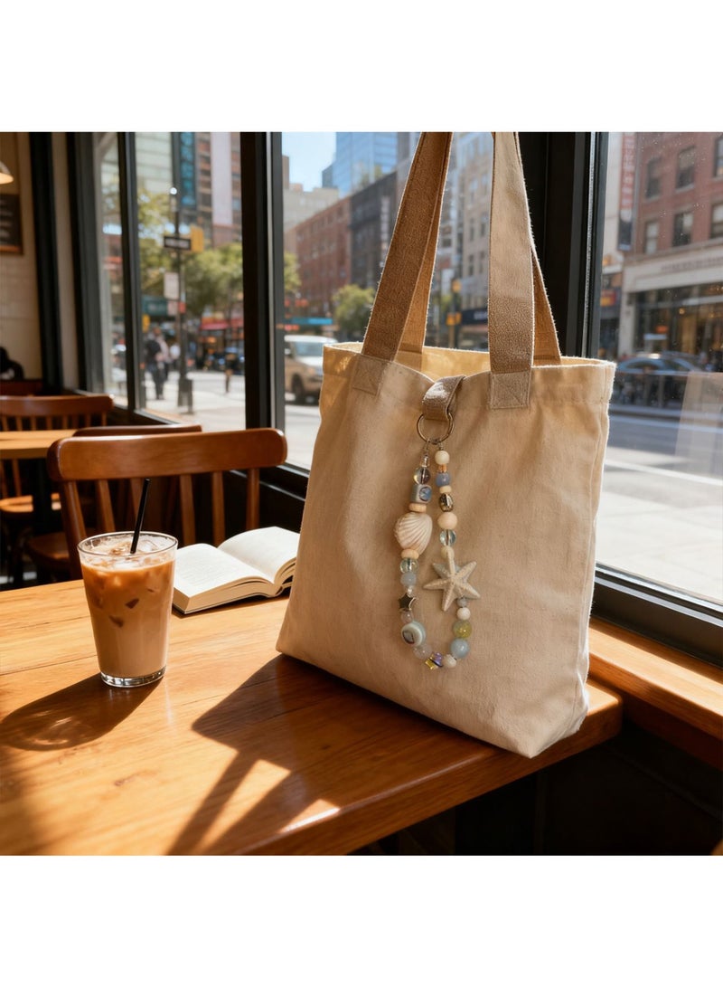 OasisLink Blue Sea Breeze Star & Shell DIY Beaded Lanyard for Phone/CCD Camera, Anti - Loss Accessory for Photography enthusiast - Image 3