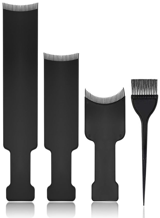 squishy 4PCS Hair Colour Comb,Hair Colour Brush, Hair Dye Brush Balayage Board for DIY Coloring, At-Home Salon Quality Hair Dye Application Tools with Multiple Brushes - Image 1