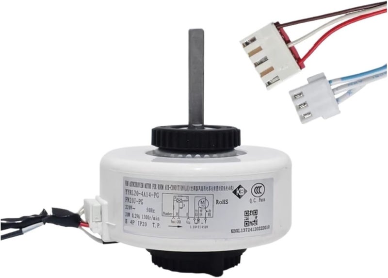LDGSUPH Air Conditioner Indoor Unit AC Fan Motor，Compatible For Gree，YYR20-4A8-PG AC220V 50Hz 20W 1300r/min FN20J-PG，Conditioning Parts - Image 4