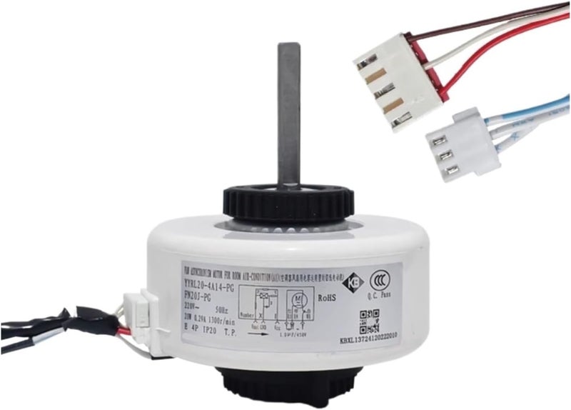 LDGSUPH Air Conditioner Indoor Unit AC Fan Motor，Compatible For Gree，YYR20-4A8-PG AC220V 50Hz 20W 1300r/min FN20J-PG，Conditioning Parts - Image 1
