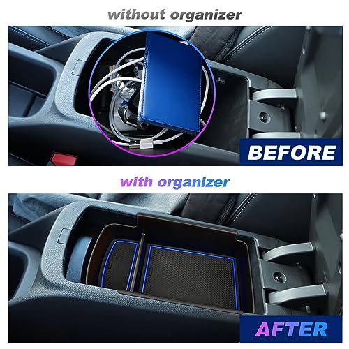 SXCY Fit for 2024 2025 2026 Buick Envista Center Console Organizer for 2024-2026 Buick Envista Accessories Console Tray Armrest Storage Box for 2024 2025 2026 Buick Envista Console Organizer (blue) - Image 2