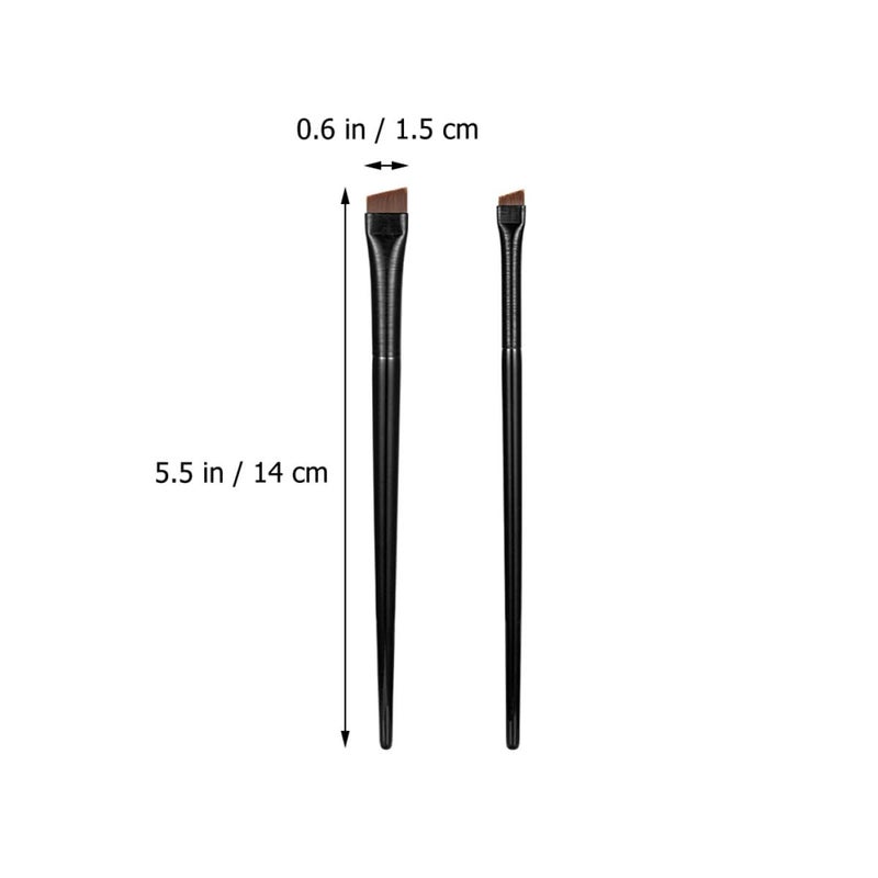 ABOOFAN 3 Sets Ultra Thin Angled Eyebrow and Eyeliner Brushes Cosmetic Makeup Brush Set with Wood Handles for Precise Eye Makeup Application - Image 2