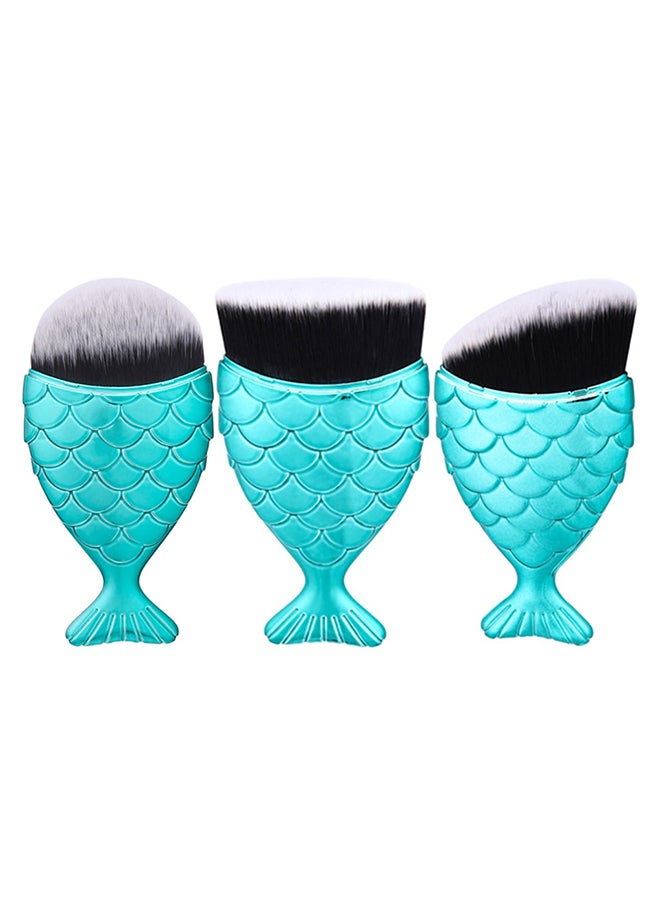 3-Piece Mermaid Professional Makeup Brush Set Multicolour - Image 2