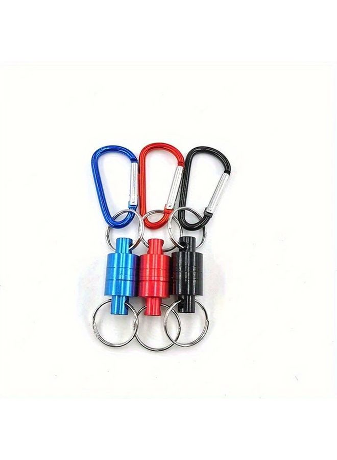 Blue Stainless Steel Magnetic Net Release Fishing Keychain Carabiner Clip With Strong Magnet For Tackle Retrieval - Image 5