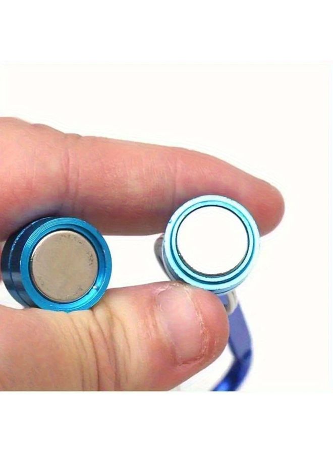 Blue Stainless Steel Magnetic Net Release Fishing Keychain Carabiner Clip With Strong Magnet For Tackle Retrieval - Image 4