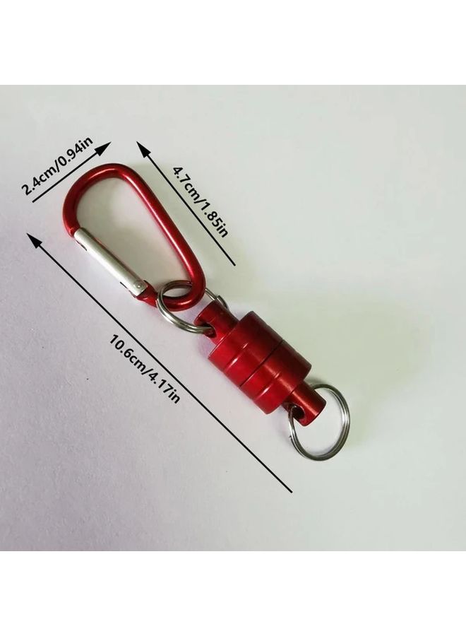 Blue Stainless Steel Magnetic Net Release Fishing Keychain Carabiner Clip With Strong Magnet For Tackle Retrieval - Image 3
