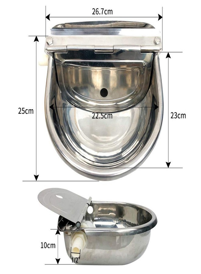 Abustle pig Automatic Animal Waterer Bowl, Upgraded Fully Polished Stainless Steel Farm Livestock Water Dispenser, for Sheep,Horse, Goat, Cattle,Hog and Dogs - Image 3