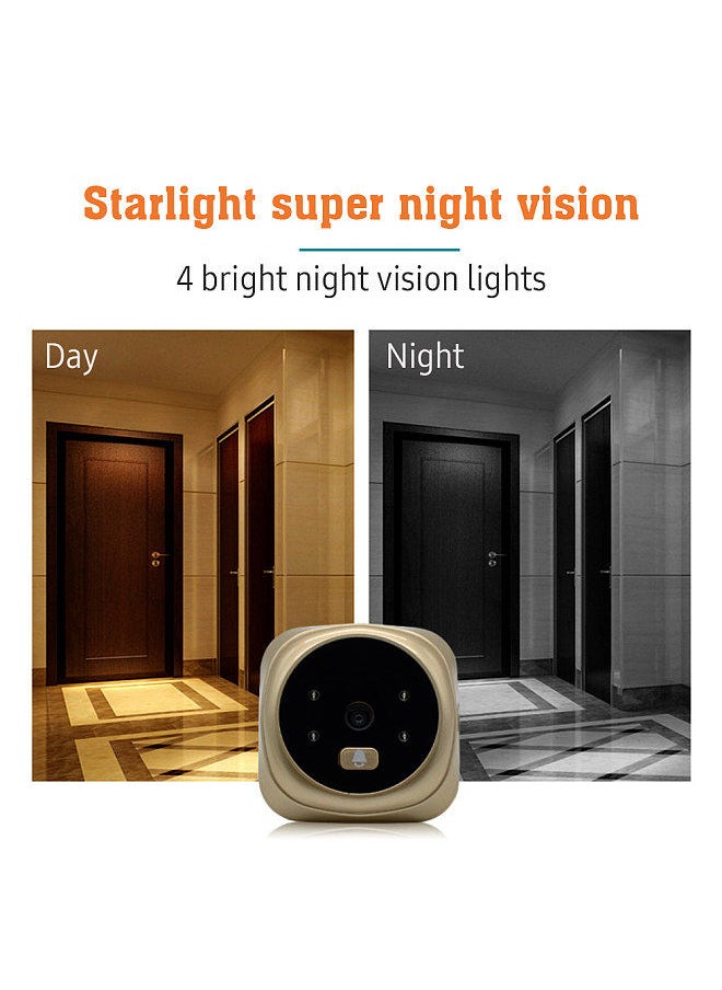 Doorbell Door Viewer Camera Door Peephole Door Camera Doorbell with Wireless Monitor Live View Available Digital Night Vision Photo Shooting Digital Door Monitoring for Home Security (without battery)