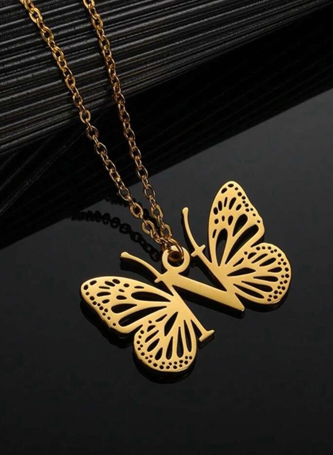 sixtyfour Trendy Gold Stainless Steel Necklace For Women - Image 2