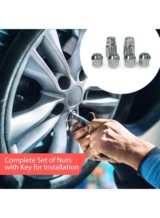 3XR Wheel Lock Set – 4 Pieces with Tool, 12mmx1.50 & 12mmx1.25, Chrome Plated, Secure, Easy to Install, for Car, Truck, and Motorcycle Wheels - Image 5