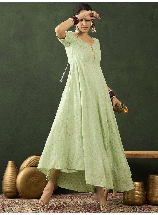 AKS Self Designed V-Neck Maxi Dress  - Image 3