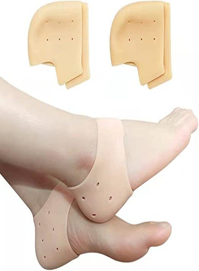 BEAUTIVIA Silicone Gel Heel Pad Socks For Heel Swelling Pain Relief,Dry Hard Cracked Heels Repair Cream Foot Care Ankle Support Cushion-For Men And Women -(Free Size)(1 Pair) - Image 2