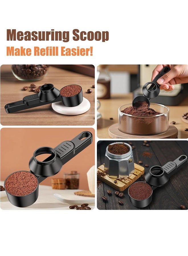 Coffee Scoop & Funnel for Reusable K Cup Refillable Coffee Pods: 2 Tablespoon Coffee Measuring Scoop - Easy Slide Scoop for Ground Coffee, Protein Powder, Tea without Spilling - Image 4