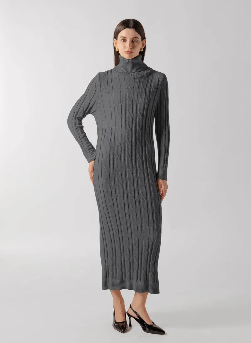 شايبس RIBBED TURTLENECK KNIT MAXI DRESS