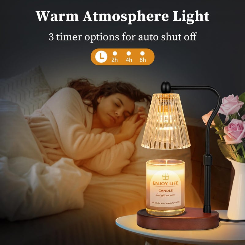 seenlast Candle Warmer Lamp with Timer Dimmer Adjustable Height, Electric Wax Warmer Vintage Home Decor for Scented Jar Candles,Birthday Gifts for Women - Image 5