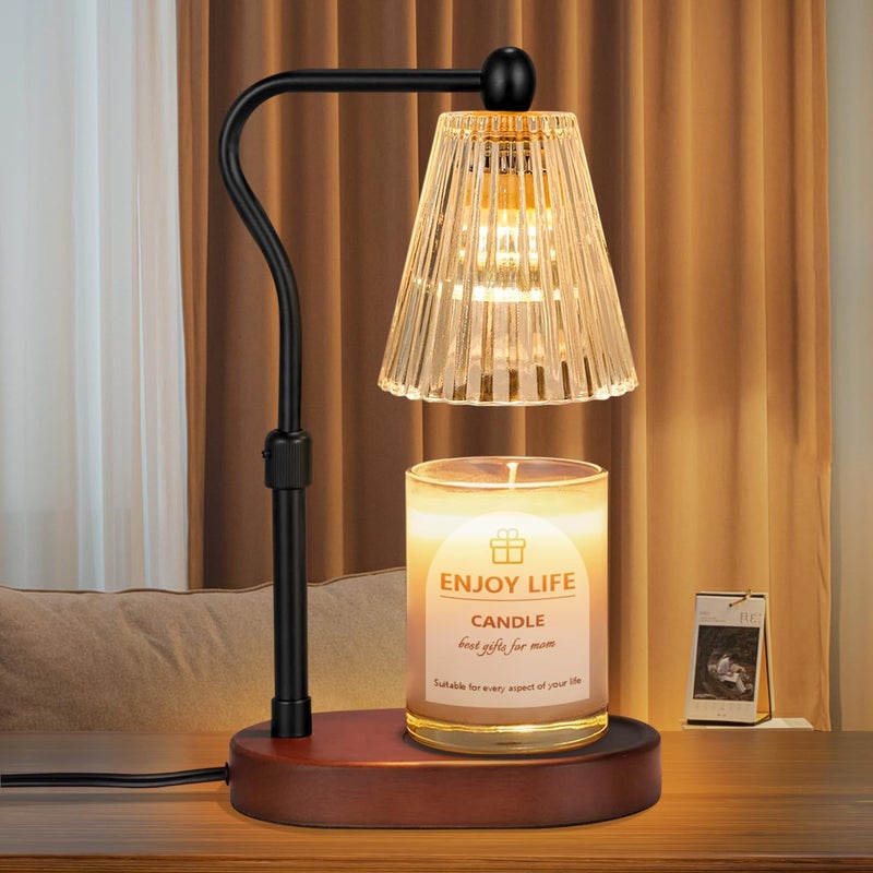 seenlast Candle Warmer Lamp with Timer Dimmer Adjustable Height, Electric Wax Warmer Vintage Home Decor for Scented Jar Candles,Birthday Gifts for Women - Image 1
