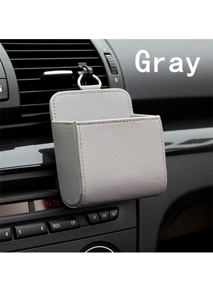 Car Air Vent Organizer Box Storage Bag Grey (Pack Of 2Pcs) - Image 3