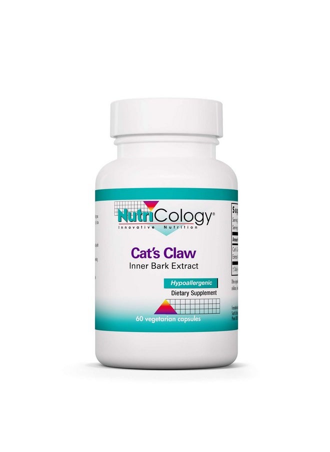 Nutricology Cat Claw Inner Bark Extract Immune Support 60 Vegetarian Capsules  - Image 1