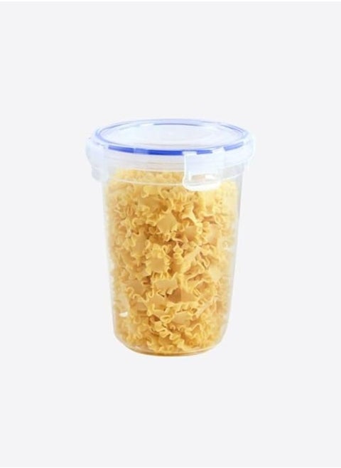 Dunya plastic BPA free rounded container box silicone lid seal airtight Lid Can be used for food Storage meal prep transparent (1225 ml)
