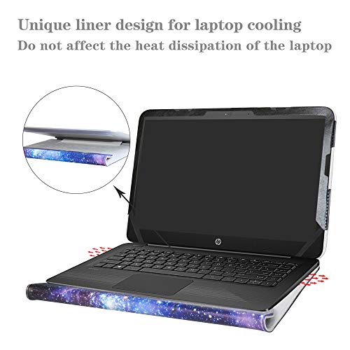 Alapmk Protective Case Cover for HP Stream 14 14-dsXXXX 14-axXXX 14-cbXXX/Stream 14 Pro & Chromebook 14 G5/14-caXXX 14-bdXXXX 14" Laptop(Not fit Chromebook 14 G2 G3 G4/14-akXXX),Galaxy - Image 4