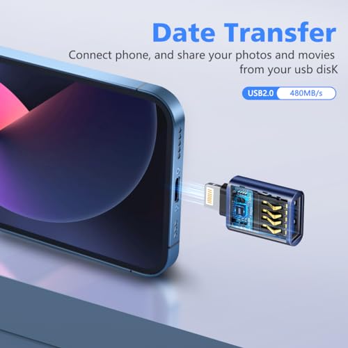 Kinsound 301 USB OTG for iPhone/iPad, Lightning OTG Pendrive Adapter Compatible with iOS 13 and Later, USB Female Support Connect USB Flash Drive, Keyboard, Mouse - Image 2