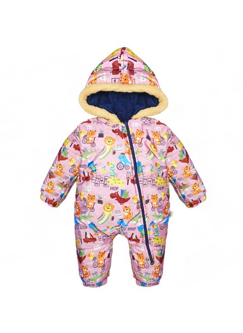 Baby jumpsuit with hood