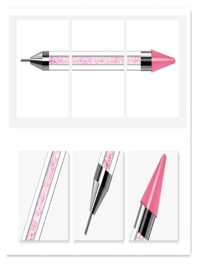 Ruby Face Rubyface Rhinestone Picker Dotting Pen | Dual-Ended Nail Rhinestone Picker Wax Tip Pencil Pick Up Crystal Earring PickerApplicator, Handle Manicure Nail Art DIY Decoration Tool (1PCS) - Image 2