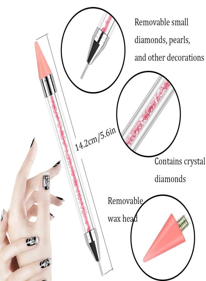 Ruby Face Rubyface Rhinestone Picker Dotting Pen | Dual-Ended Nail Rhinestone Picker Wax Tip Pencil Pick Up Crystal Earring PickerApplicator, Handle Manicure Nail Art DIY Decoration Tool (1PCS) - Image 4