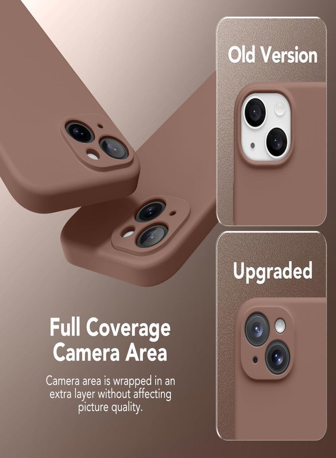 SuydanBox Magnetic for iPhone 14 Case, Compatible with MagSafe, [Full Camera Protection][Screen Protector] Silicone Shockproof Protective Phone Case for iPhone 14 6.1 inch, Brown - Image 4