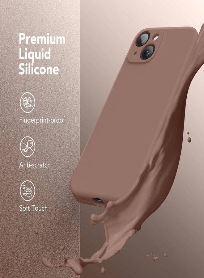 SuydanBox Magnetic for iPhone 14 Case, Compatible with MagSafe, [Full Camera Protection][Screen Protector] Silicone Shockproof Protective Phone Case for iPhone 14 6.1 inch, Brown - Image 3