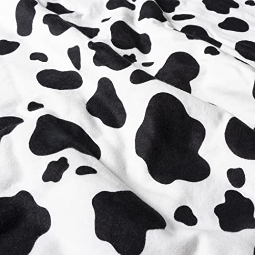 Trend Lab Cow Print Deluxe Flannel Fitted Crib Sheet-Cow Print, Cotton Flannel, Black, White, Fully Elasticized, 10 in Deep Pockets, Fits Standard Crib Mattress 28 in x 52 in - Image 3