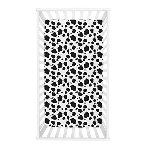 Trend Lab Cow Print Deluxe Flannel Fitted Crib Sheet-Cow Print, Cotton Flannel, Black, White, Fully Elasticized, 10 in Deep Pockets, Fits Standard Crib Mattress 28 in x 52 in - Image 5