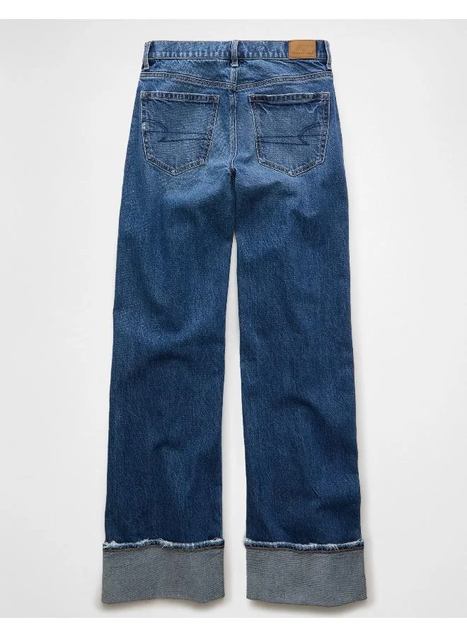 American Eagle AE Stretch High-Waisted Stovepipe Cuffed Jean