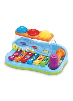 Pop 'N Play Pound a Ball Toy for Toddlers 1-3 - Xylophone Baby Musical Toy Play Station - 6 Piano Keys, Colorful Balls, Exciting Hammer Toy - Fun to Play, Learn & Develop Fine Motor Skills