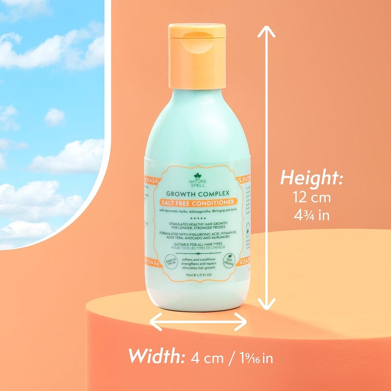 Nature Spell Hair Growth Complex Travel Size Conditioner Nourishing & Strengthening For All Hair Types SulphateFree Vegan 95 ml - Image 1