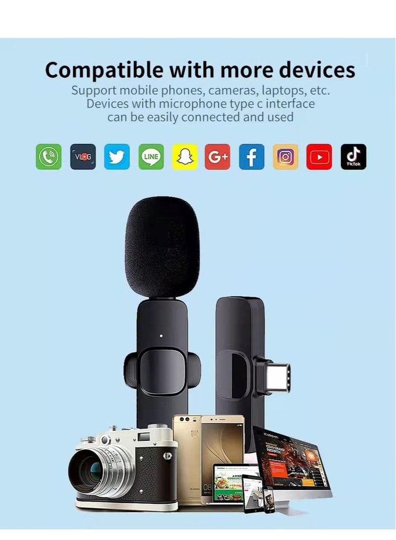 Phone Planet Wirelessly Microphone USB-C Plug And Play Clip-on Lapel Mic - Image 3