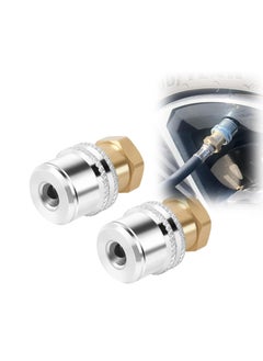 2 Pcs Lock On Air Chuck,1/4FNPT Closed Flow Brass Tire Chuck for Tire Inflator Gauge and Air Compressor